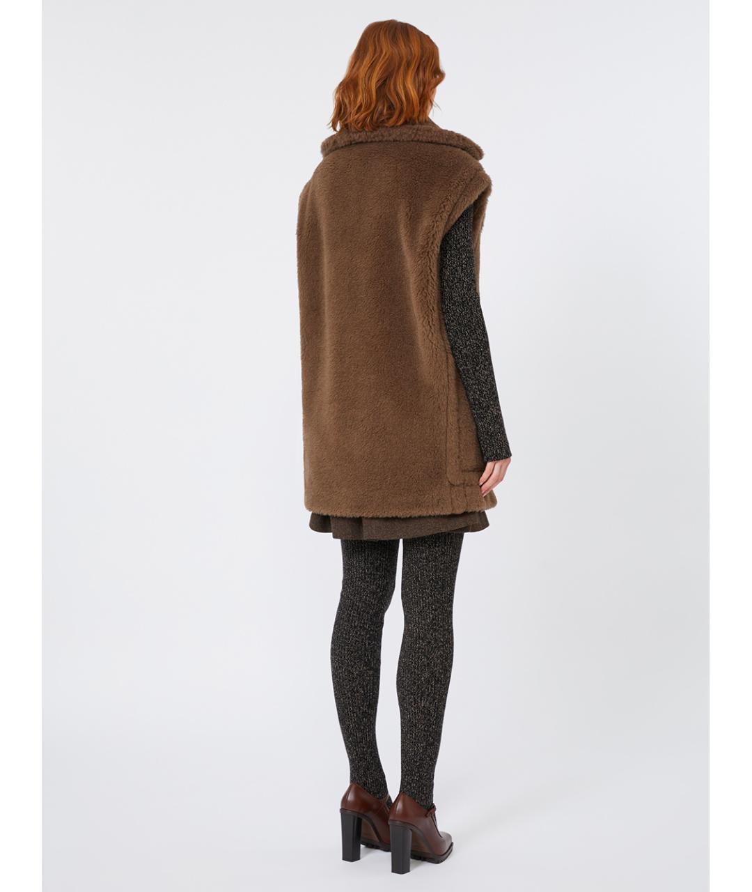 MAX MARA Коричневая шерстяная жилетка, фото 3