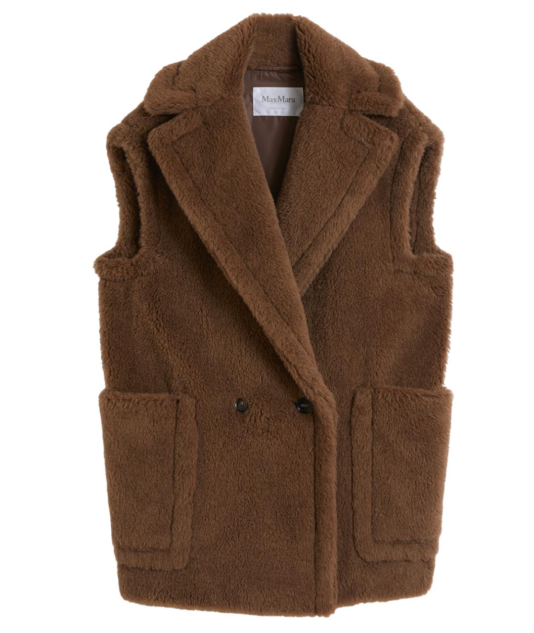 MAX MARA Коричневая шерстяная жилетка, фото 1