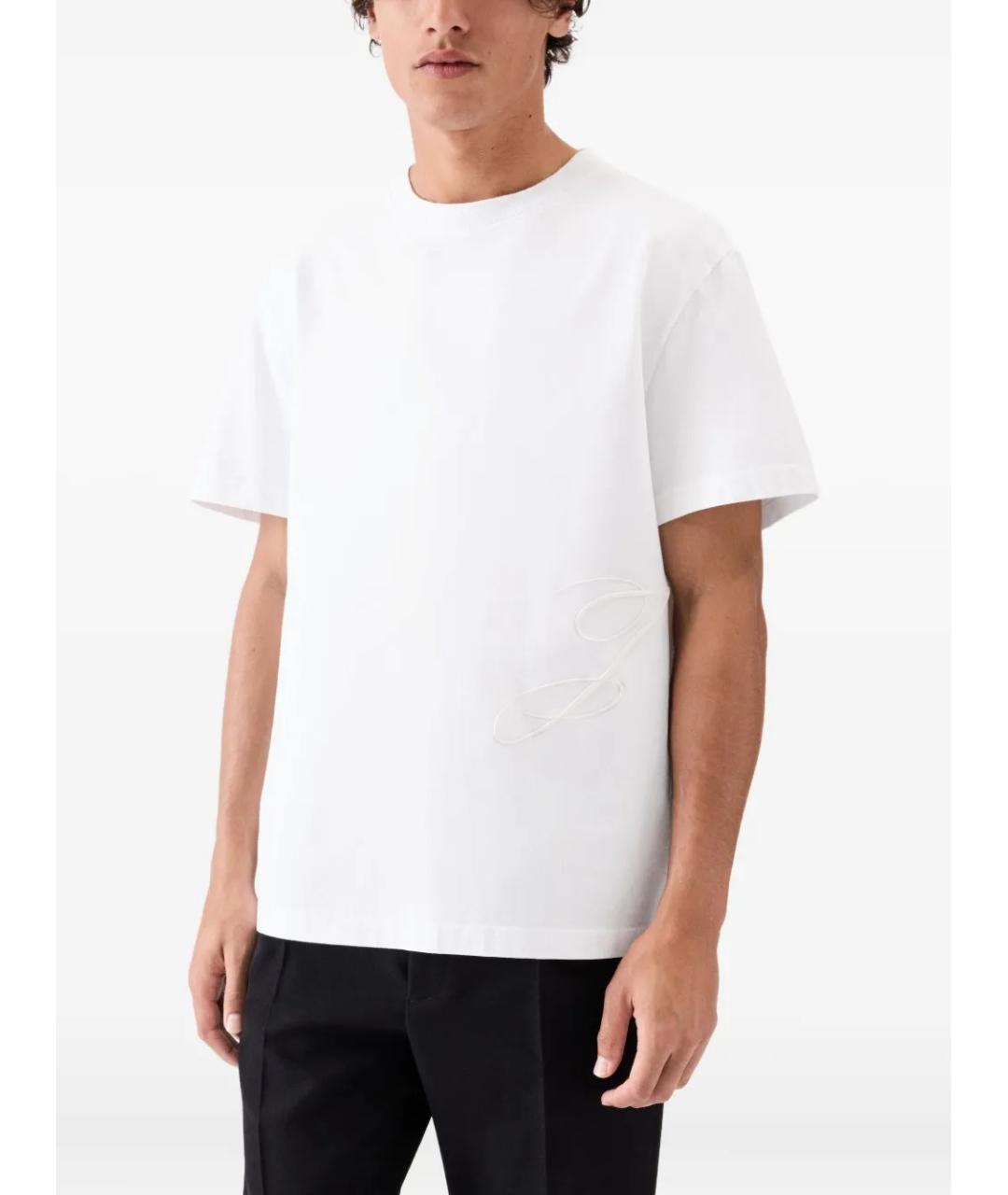 JACQUEMUS Белая хлопковая футболка, фото 2