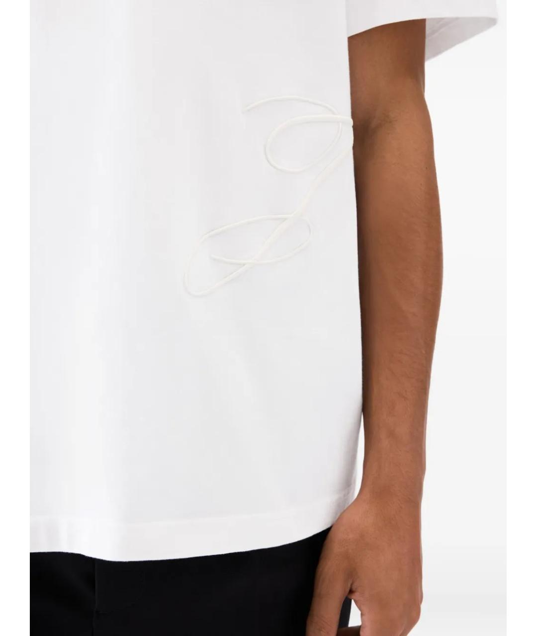 JACQUEMUS Белая хлопковая футболка, фото 4