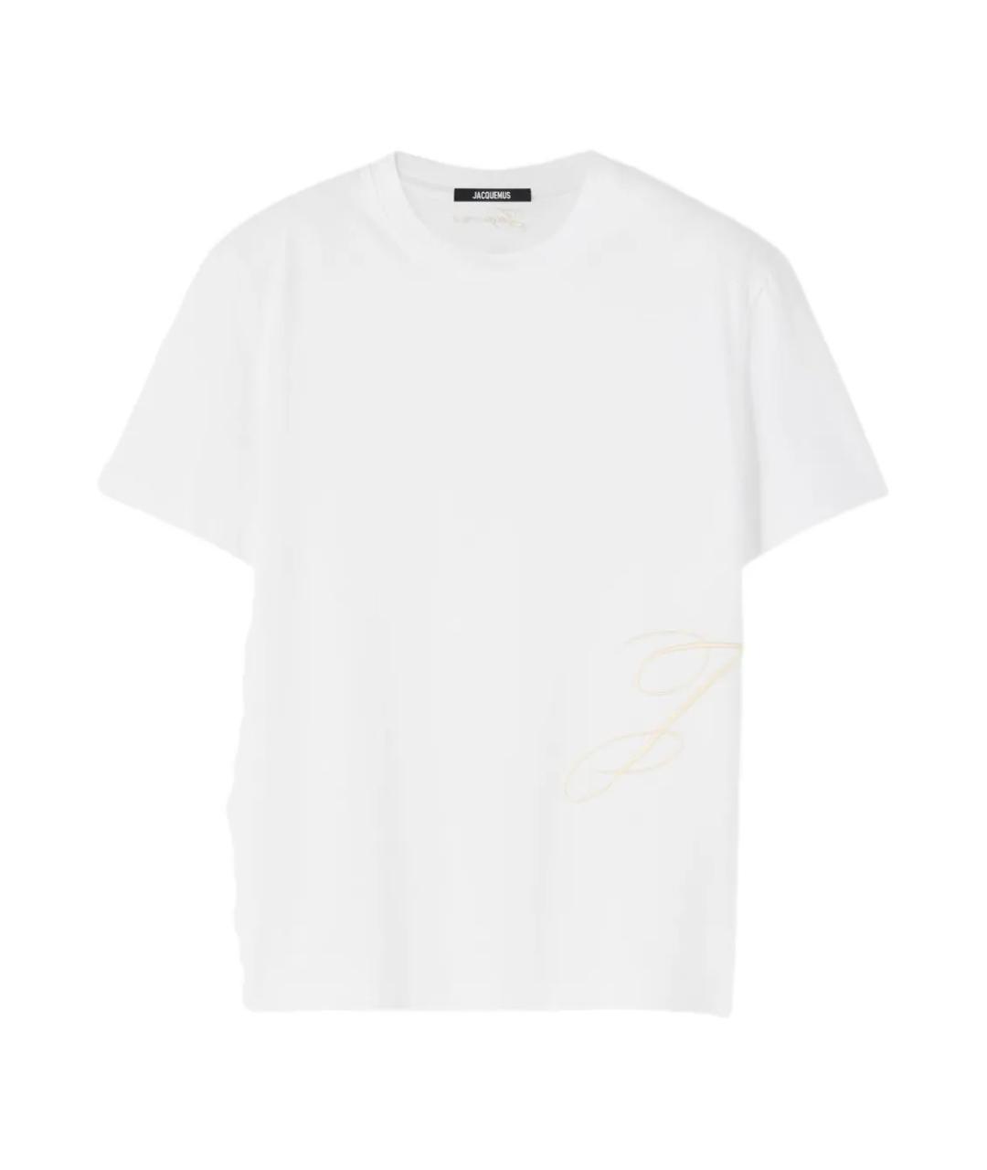 JACQUEMUS Белая хлопковая футболка, фото 1