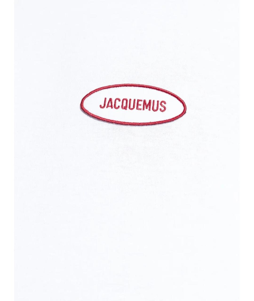 JACQUEMUS Белая хлопковая футболка, фото 5