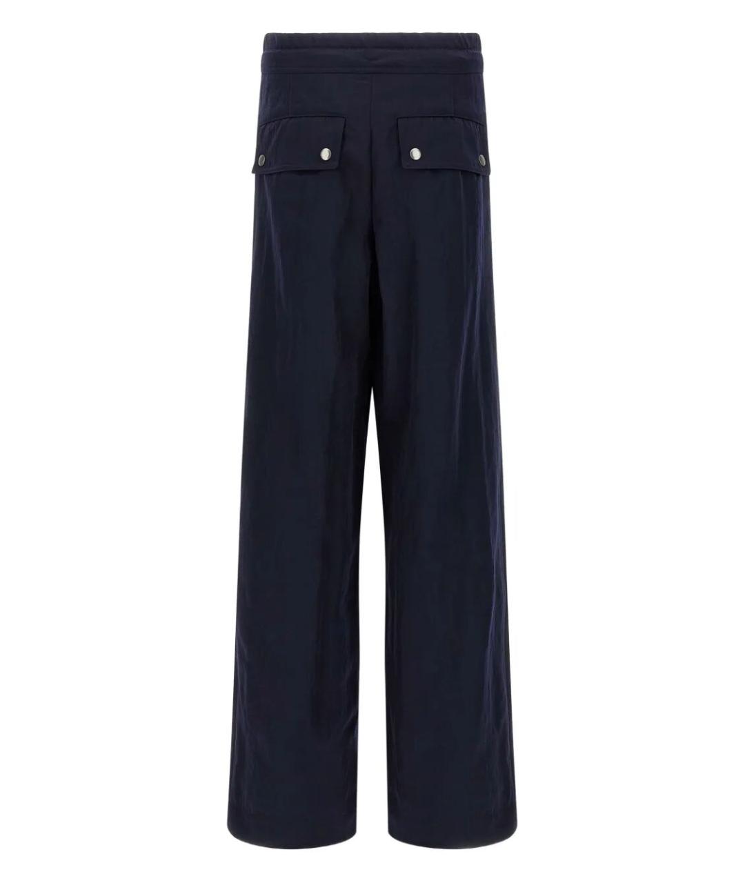 DRIES VAN NOTEN Темно-синие хлопковые повседневные брюки, фото 2