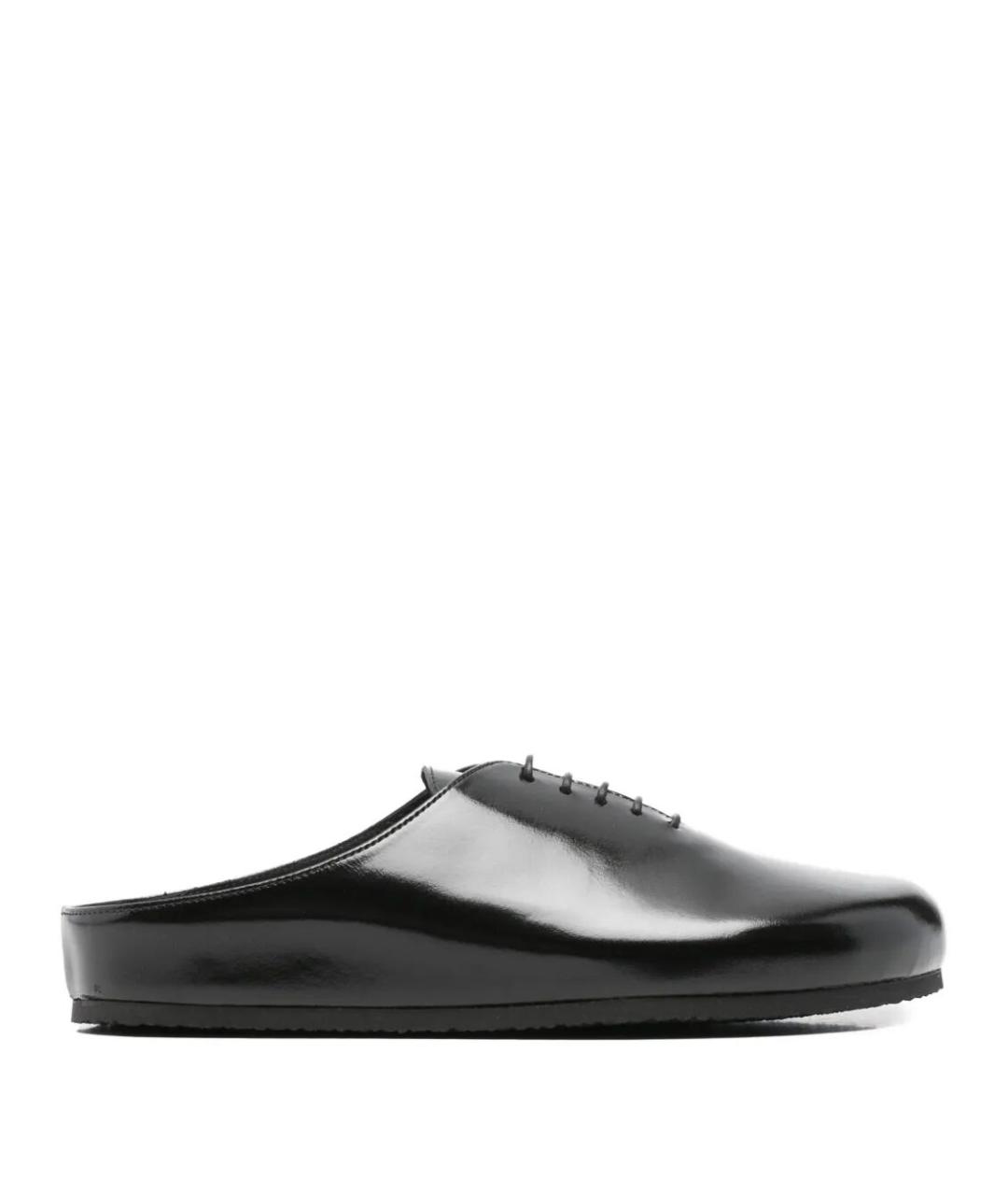 JACQUEMUS Черные сабо из лакированной кожи, фото 1