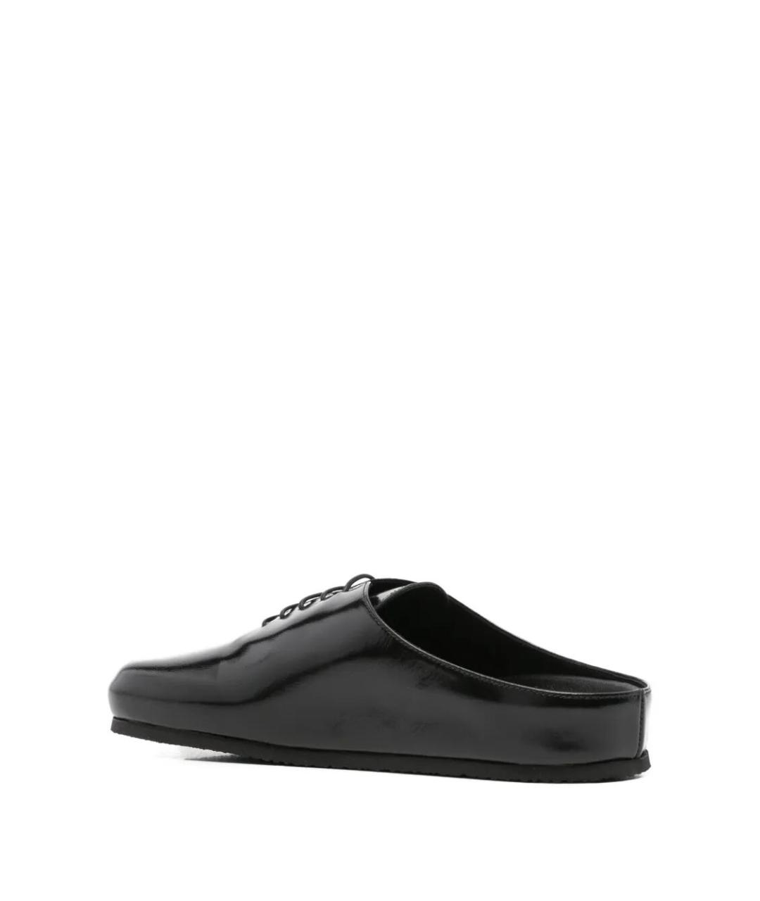 JACQUEMUS Черные сабо из лакированной кожи, фото 3