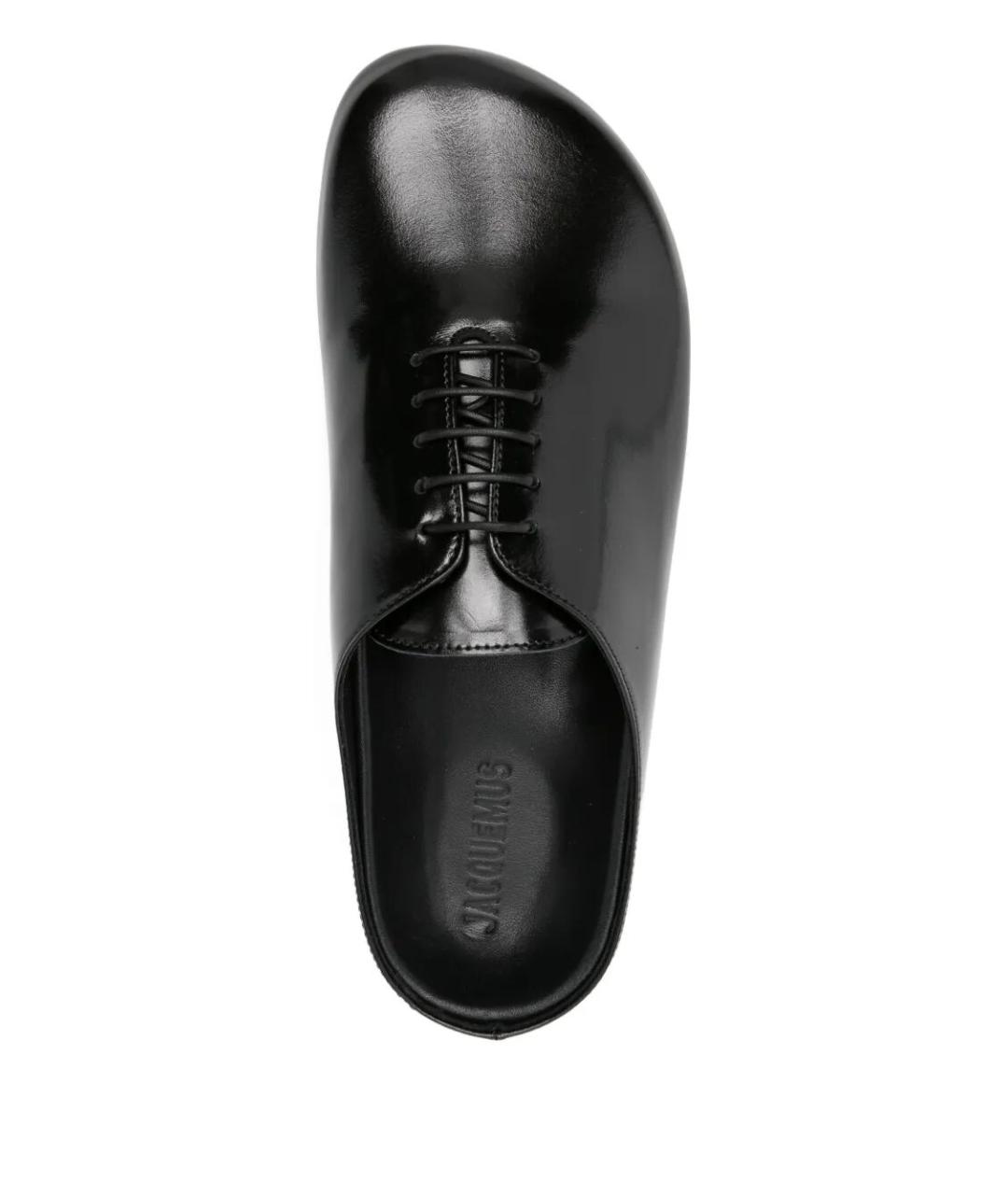 JACQUEMUS Черные сабо из лакированной кожи, фото 4