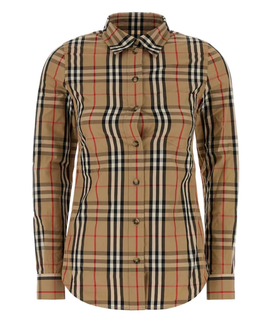 BURBERRY Бежевая хлопковая рубашка, фото 1