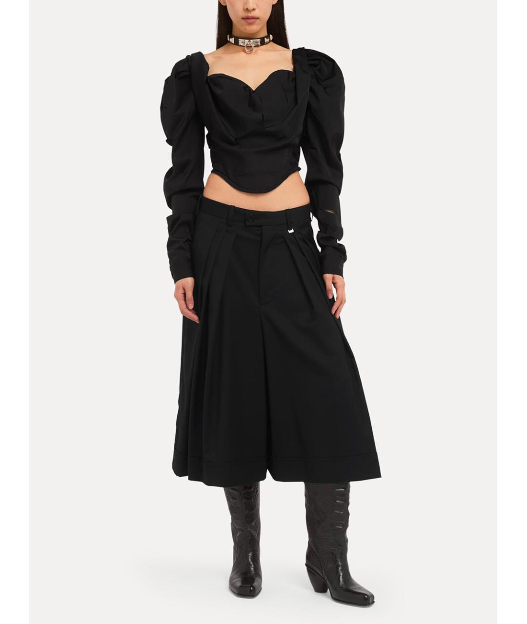 VIVIENNE WESTWOOD Черные хлопковые кюлоты, фото 3