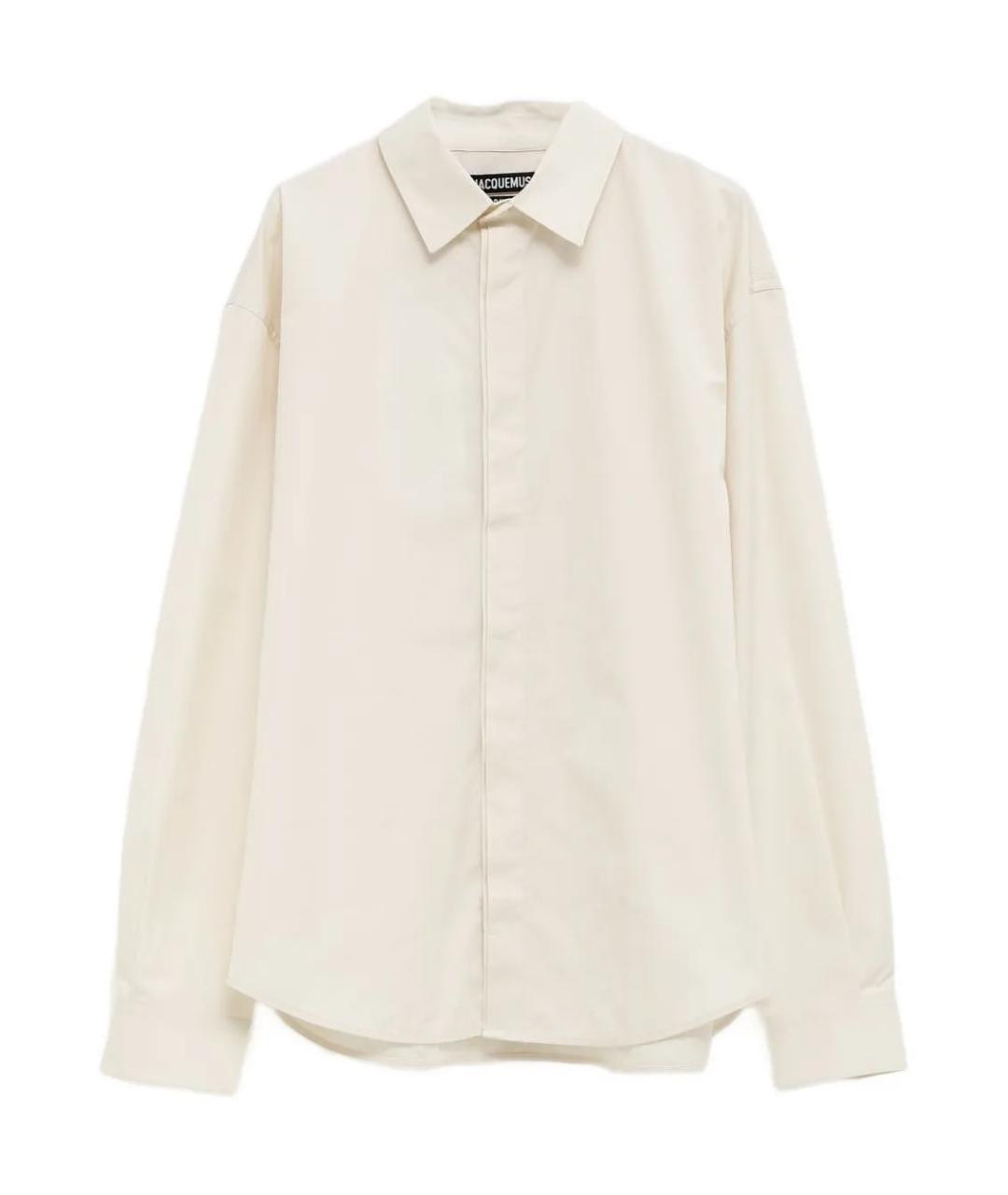 JACQUEMUS Бежевая хлопковая кэжуал рубашка, фото 1