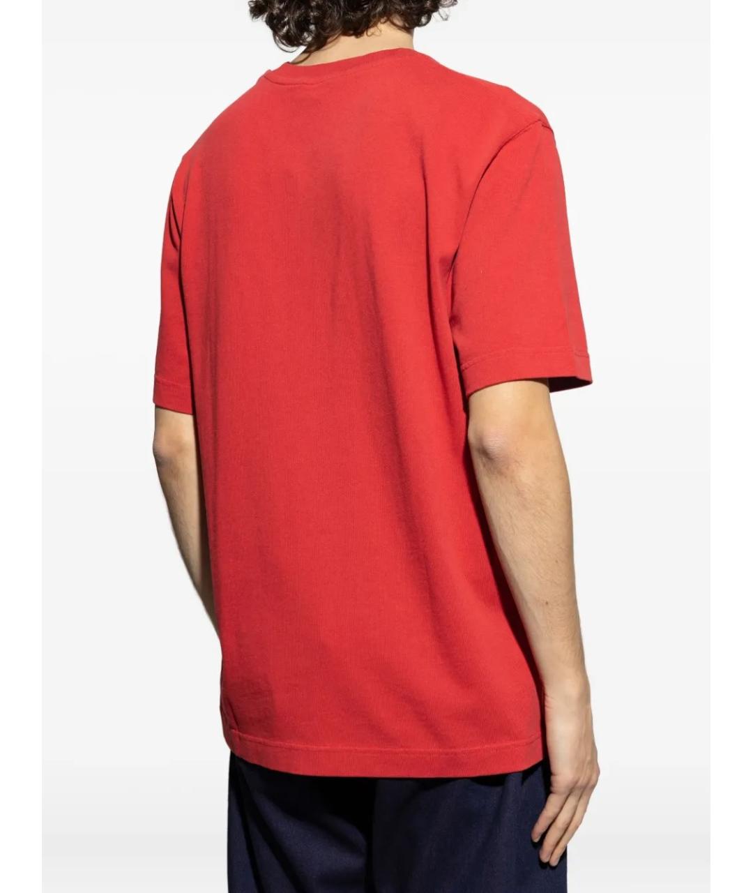 JACQUEMUS Красная хлопковая футболка, фото 3