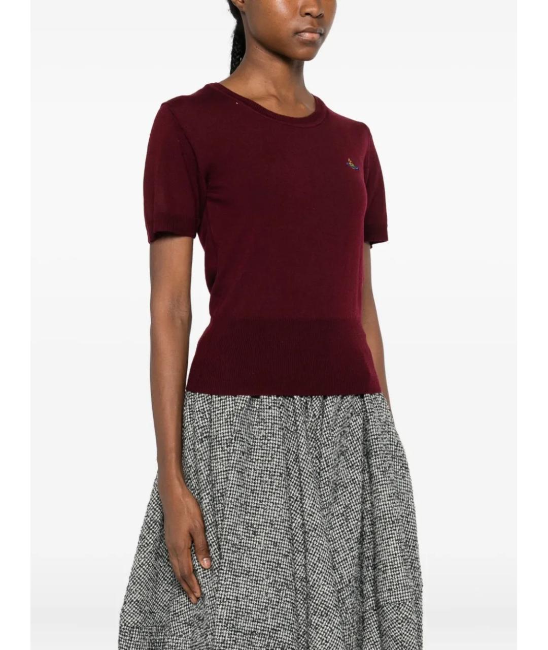 VIVIENNE WESTWOOD Бордовый шерстяной джемпер / свитер, фото 4