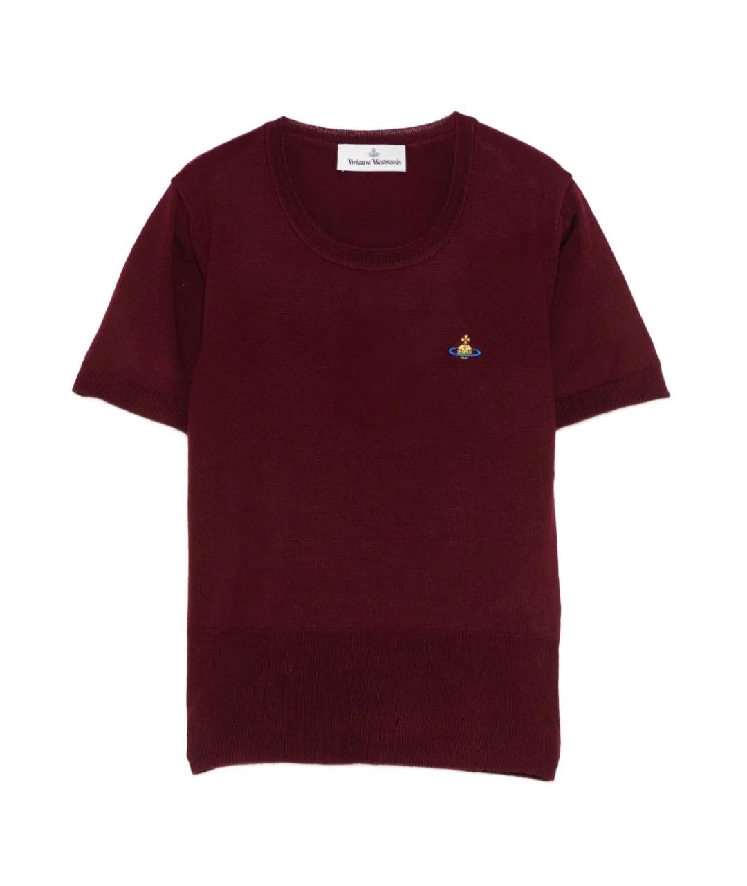 VIVIENNE WESTWOOD Бордовый шерстяной джемпер / свитер, фото 1