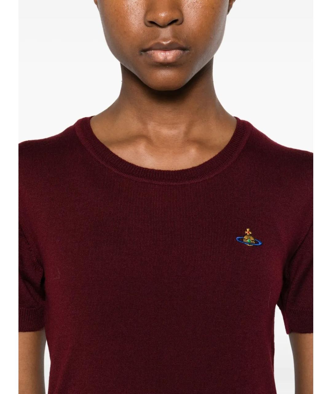 VIVIENNE WESTWOOD Бордовый шерстяной джемпер / свитер, фото 5