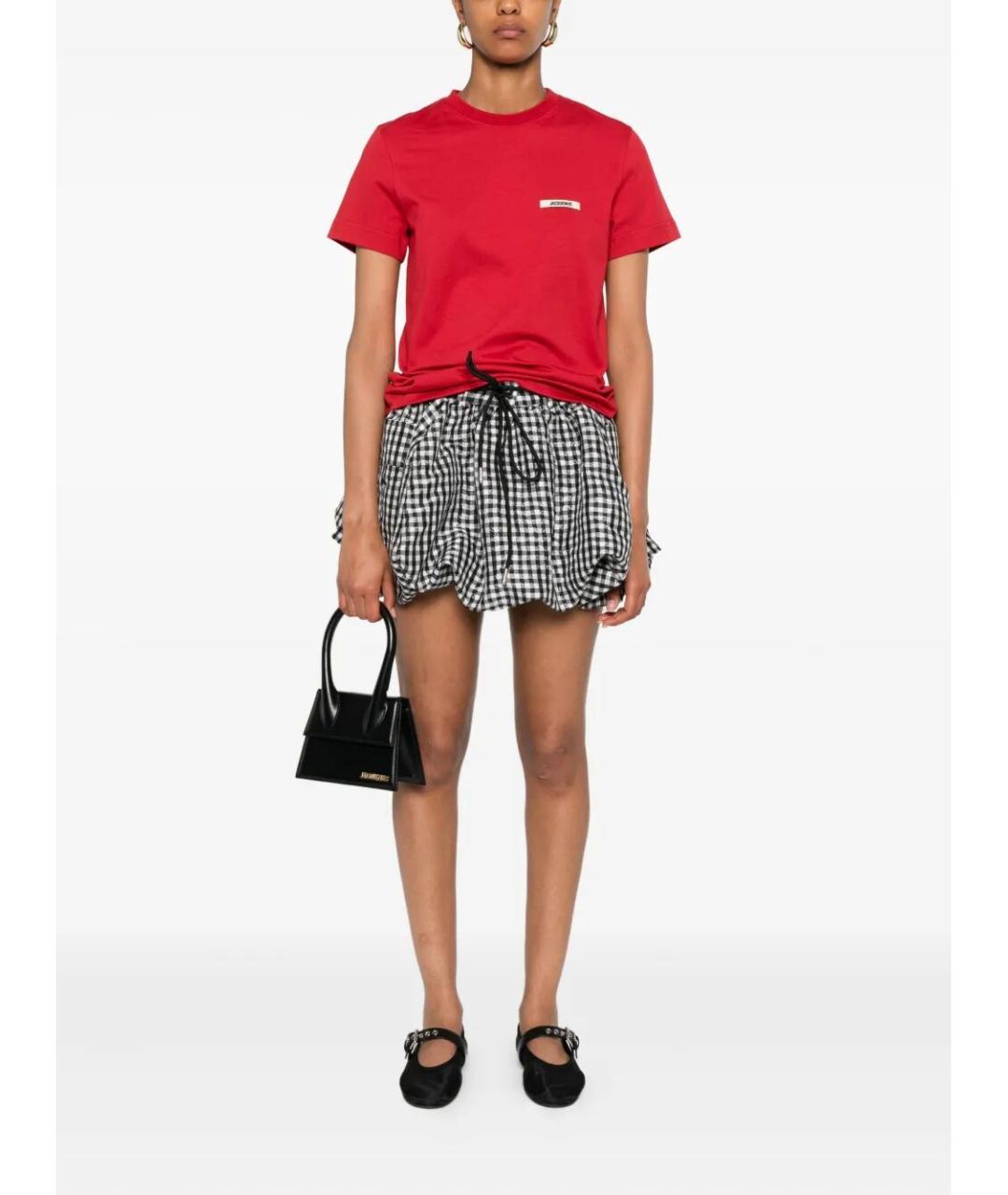 JACQUEMUS Красная хлопковая футболка, фото 5