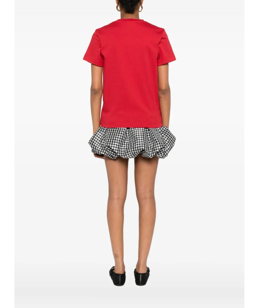 JACQUEMUS Красная хлопковая футболка, фото 4