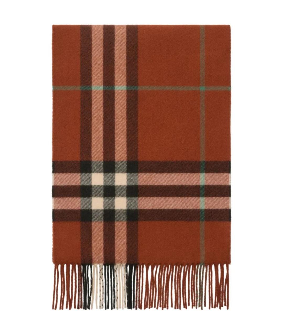 BURBERRY Оранжевый кашемировый шарф, фото 2