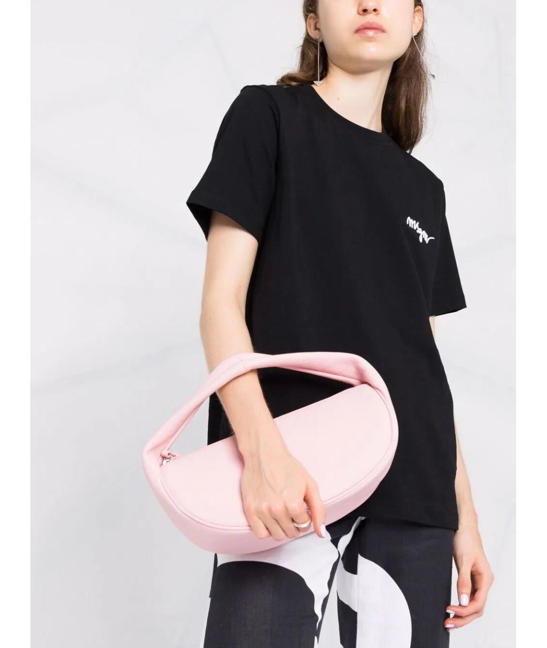 MSGM Черная хлопковая футболка, фото 4