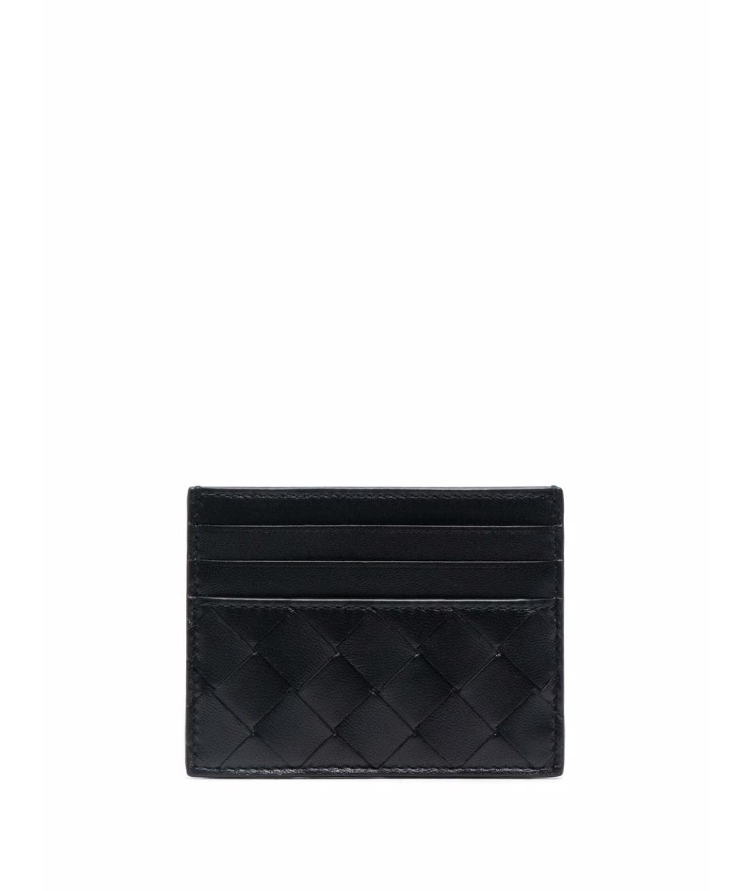 BOTTEGA VENETA Черный кожаный кардхолдер, фото 3