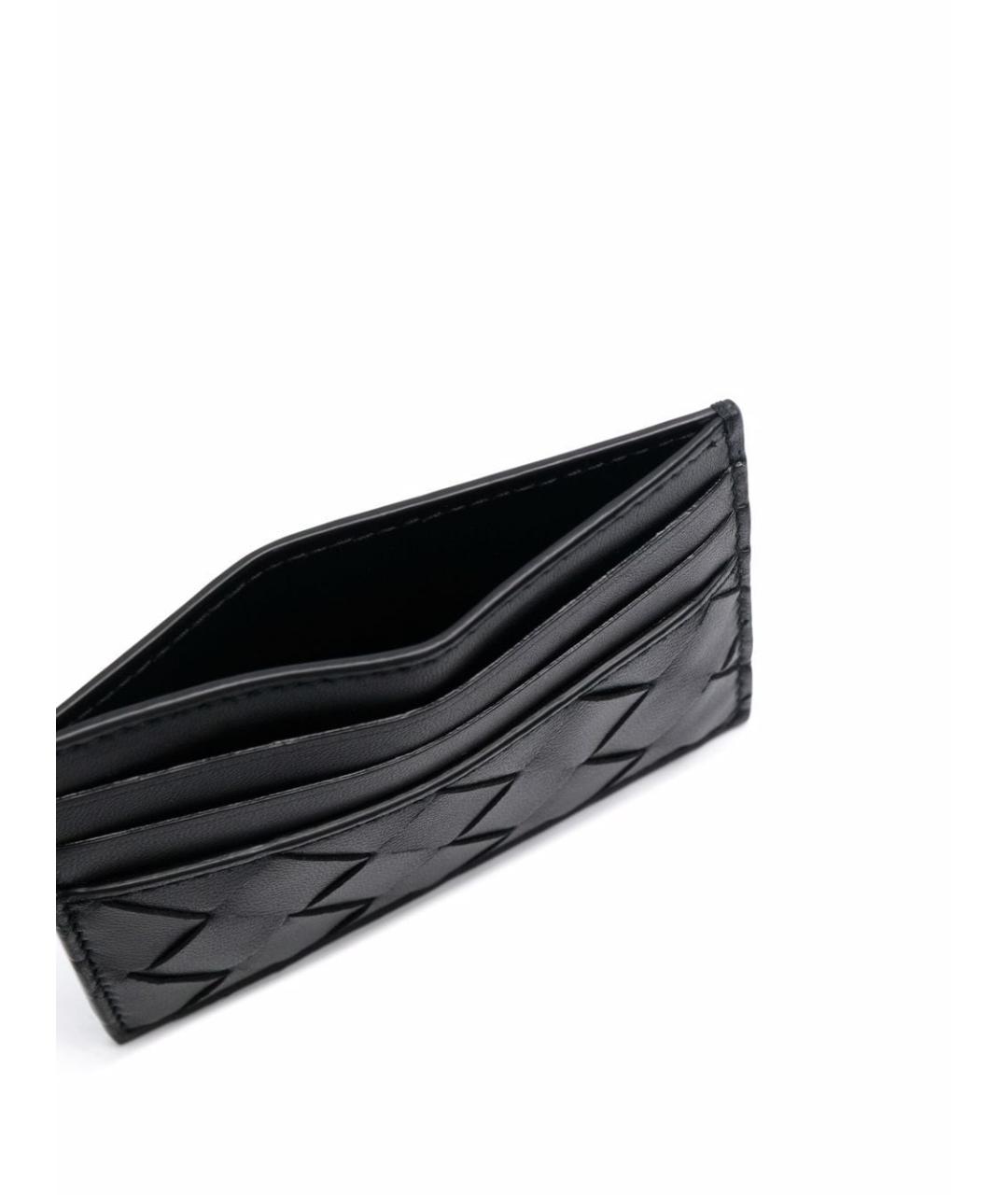 BOTTEGA VENETA Черный кожаный кардхолдер, фото 2