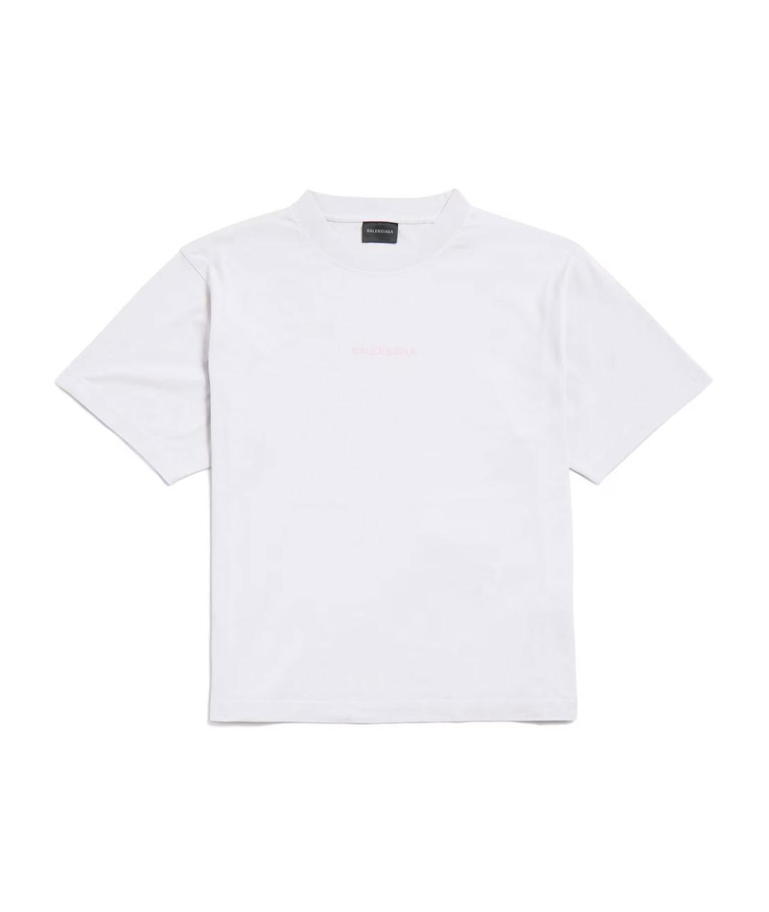 BALENCIAGA Белая хлопковая футболка, фото 1