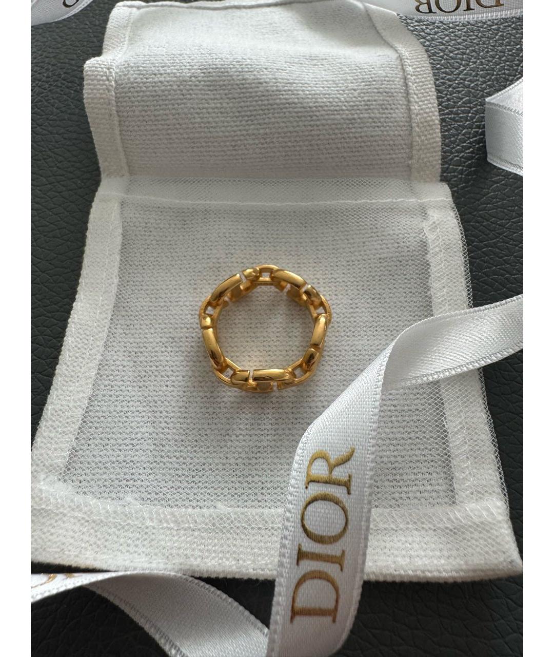CHRISTIAN DIOR Золотое металлическое кольцо, фото 2