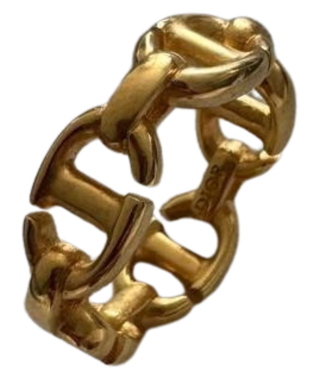 CHRISTIAN DIOR Золотое металлическое кольцо, фото 1