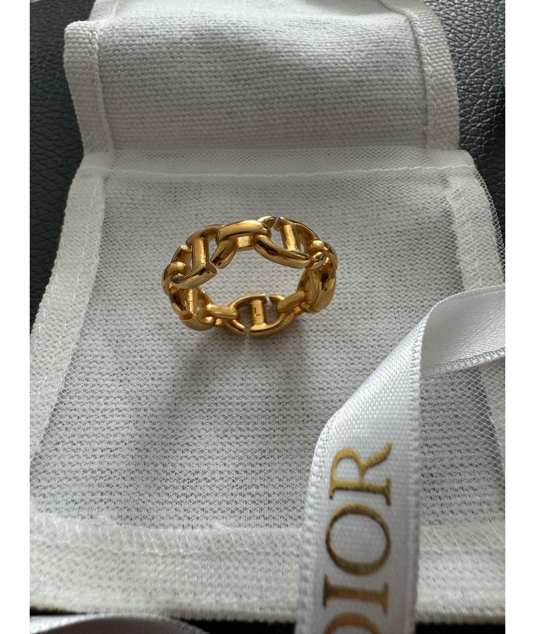 CHRISTIAN DIOR Золотое металлическое кольцо, фото 3