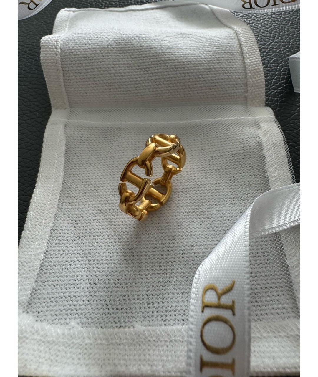 CHRISTIAN DIOR Золотое металлическое кольцо, фото 5