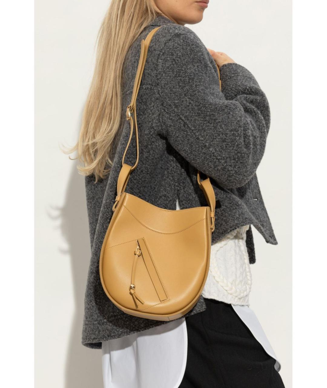 LOEWE Желтая кожаная сумка тоут, фото 2