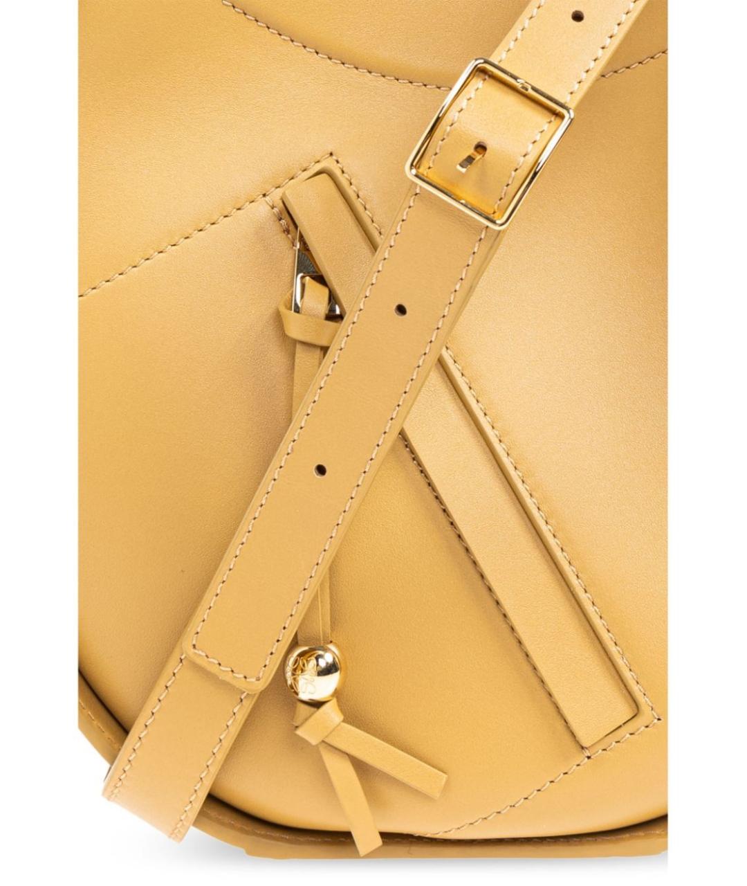 LOEWE Желтая кожаная сумка тоут, фото 5