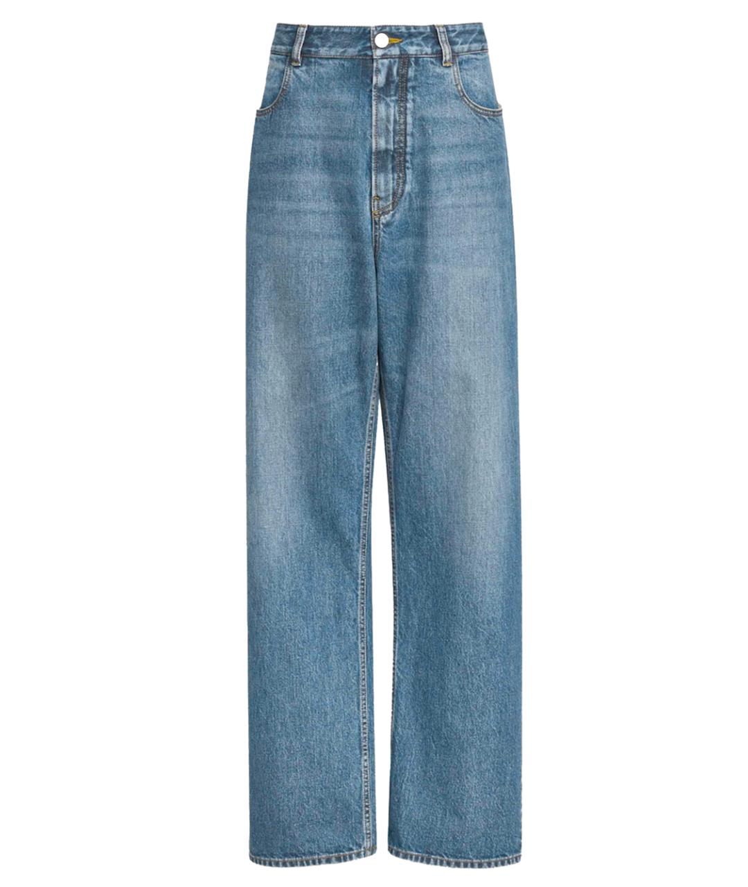 ALAIA Голубые хлопковые прямые джинсы, фото 1