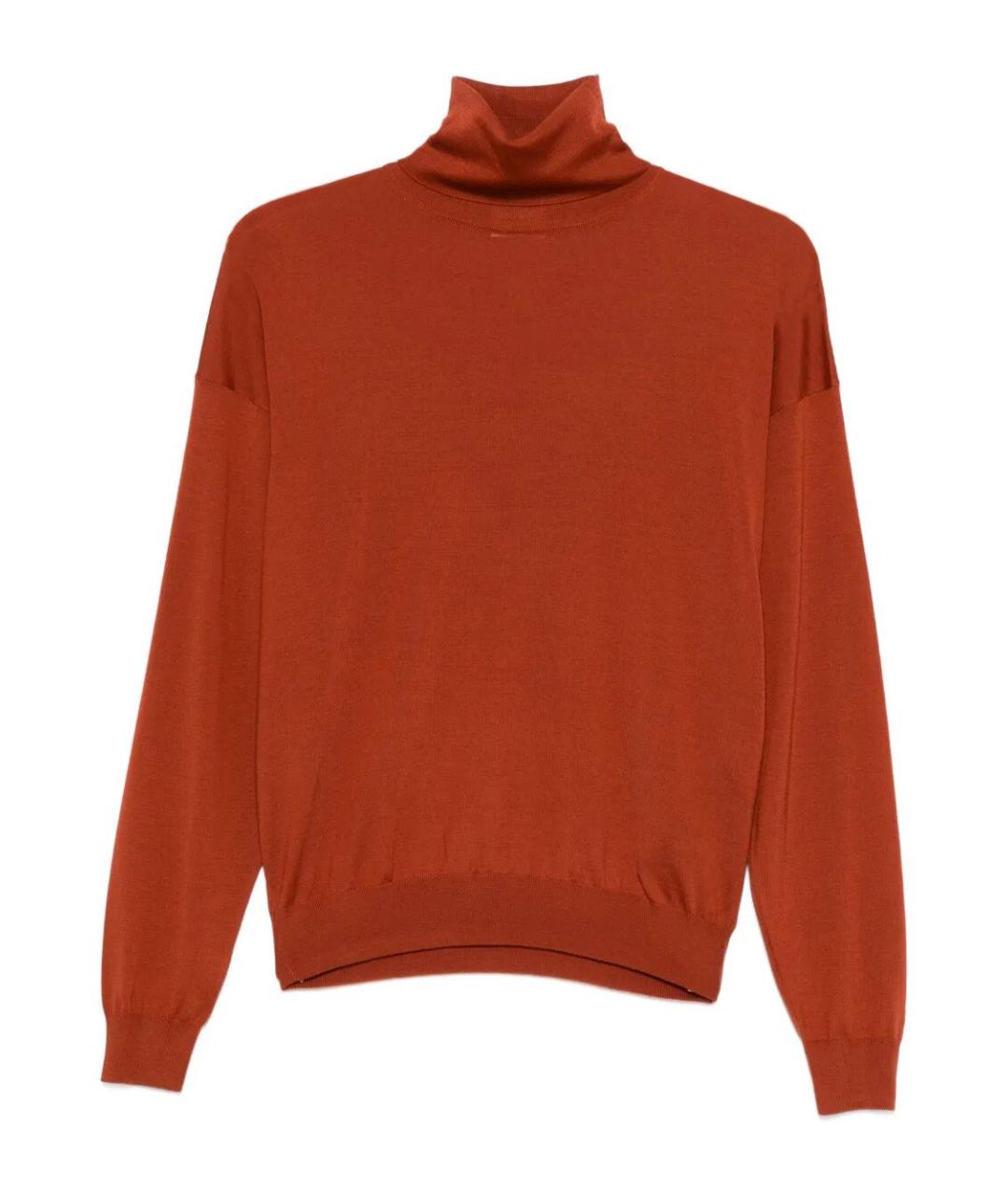 SAINT LAURENT Оранжевая шерстяная водолазка, фото 1