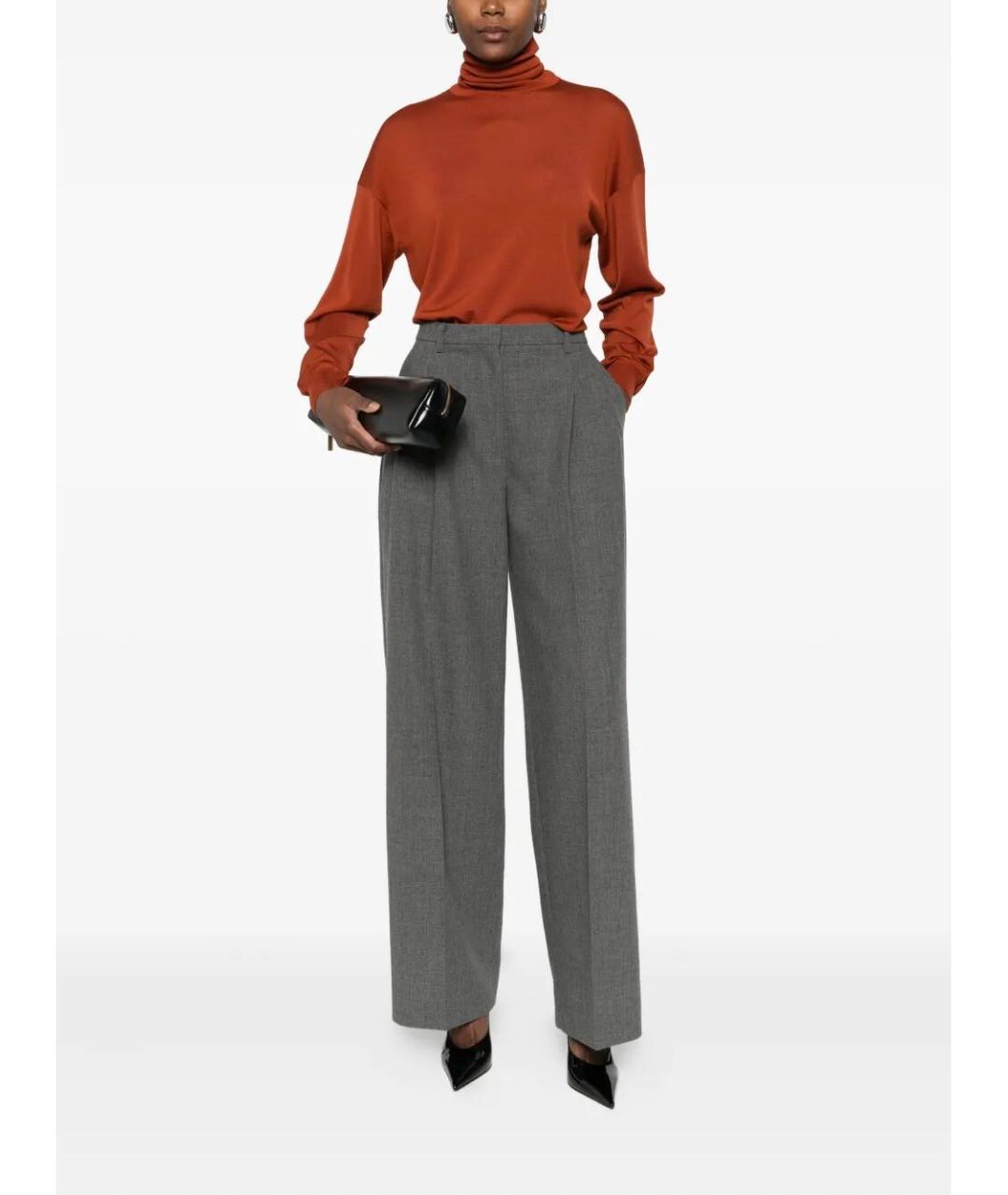 SAINT LAURENT Оранжевая шерстяная водолазка, фото 2