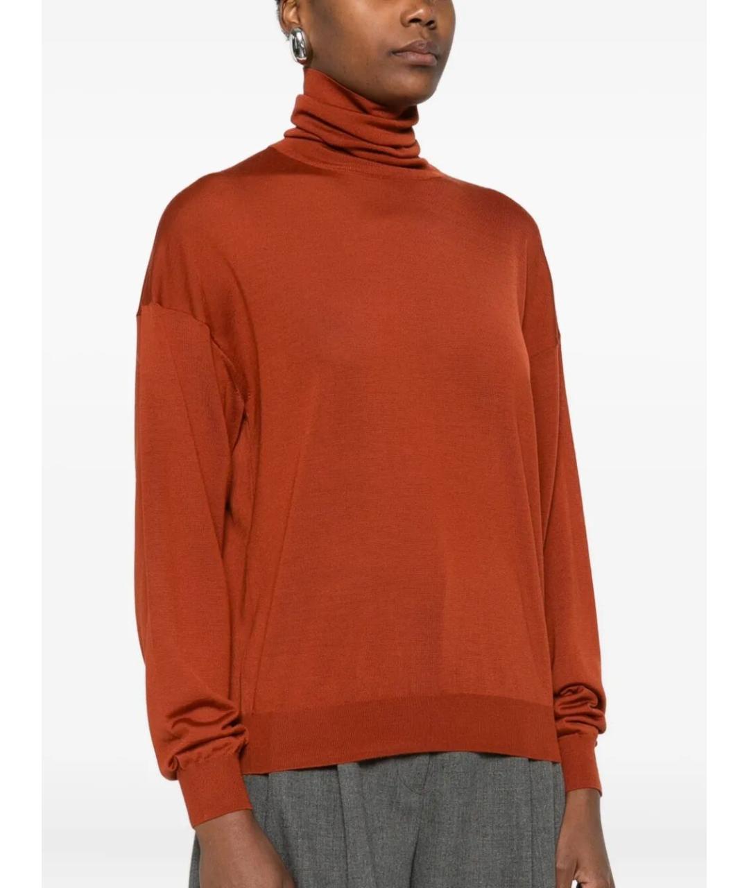 SAINT LAURENT Оранжевая шерстяная водолазка, фото 3