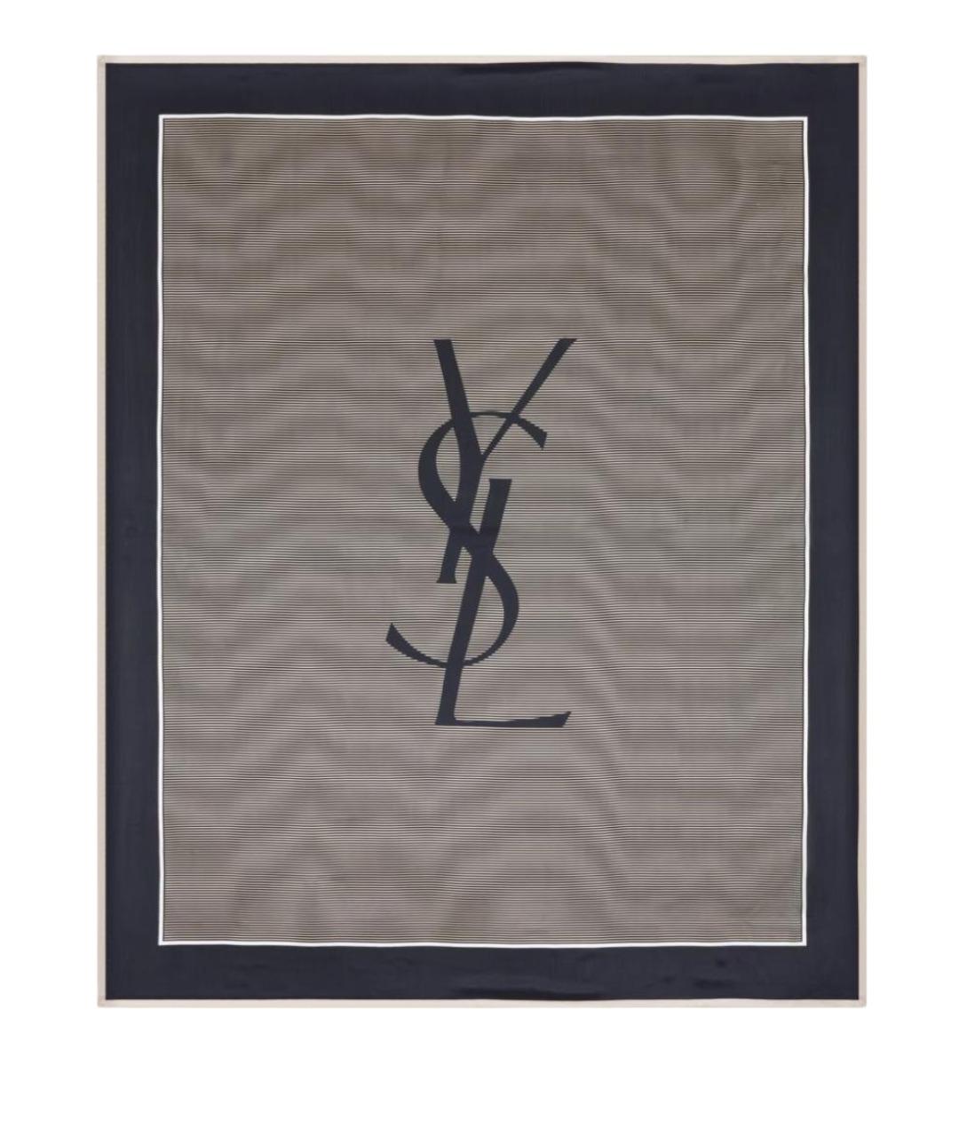 SAINT LAURENT Мульти шелковый шарф, фото 1