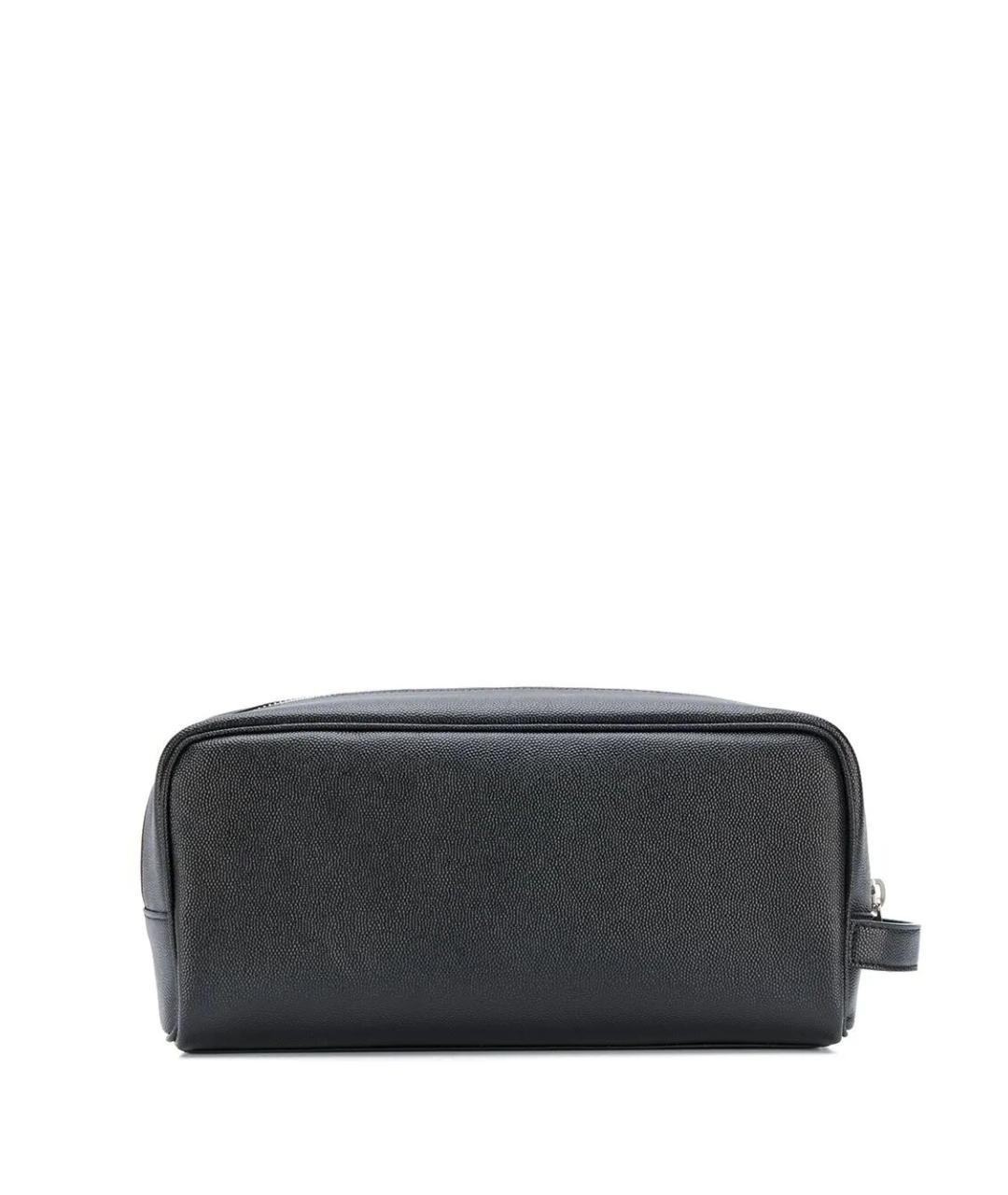 SAINT LAURENT Черная кожаная барсетка, фото 4