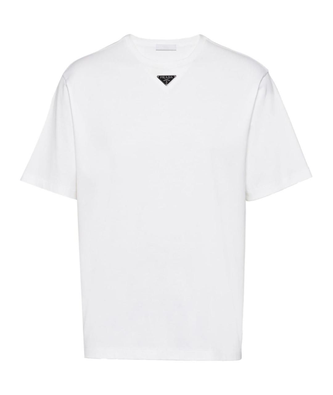 PRADA Белая хлопковая футболка, фото 1
