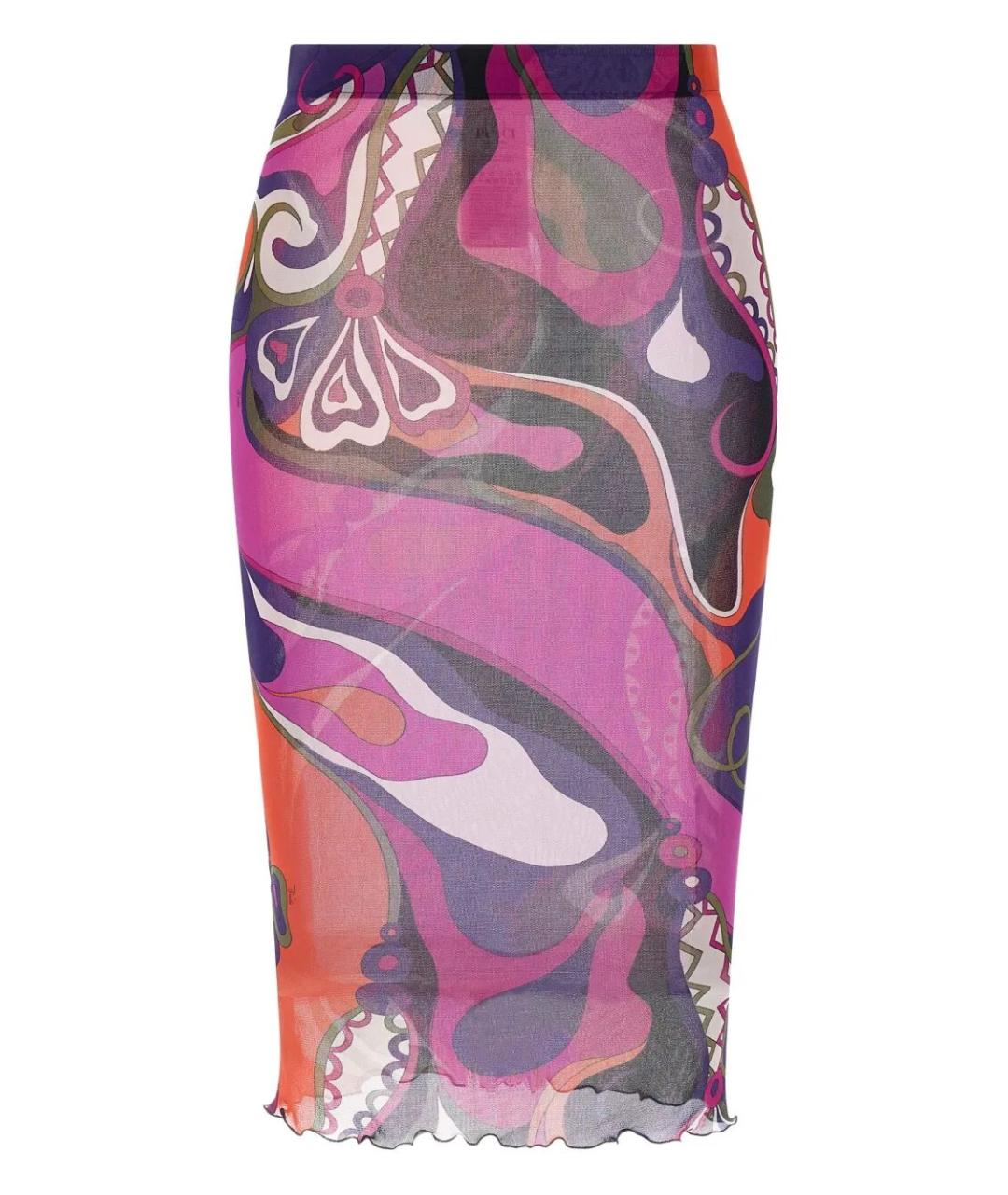 PUCCI Мульти полиамидовая юбка миди, фото 2