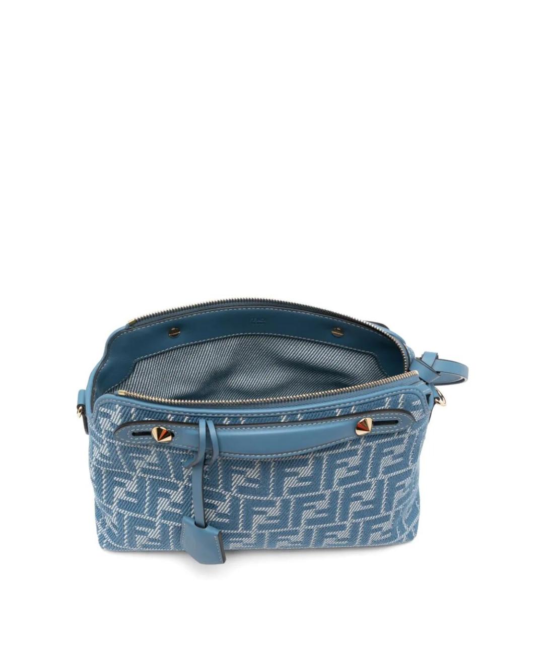 FENDI Голубая деним сумка тоут, фото 3