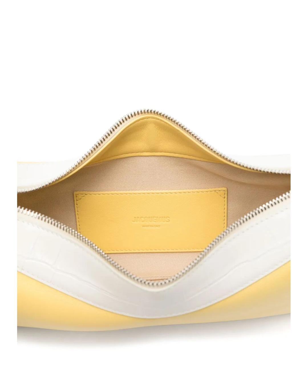 JACQUEMUS Желтая кожаная сумка через плечо, фото 3