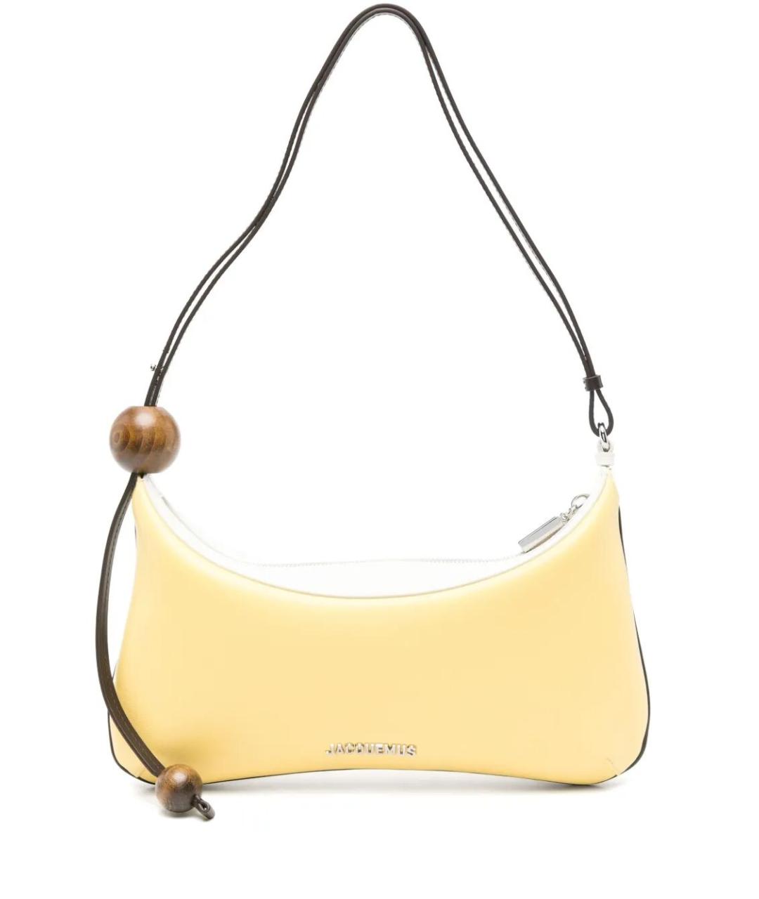 JACQUEMUS Желтая кожаная сумка через плечо, фото 1