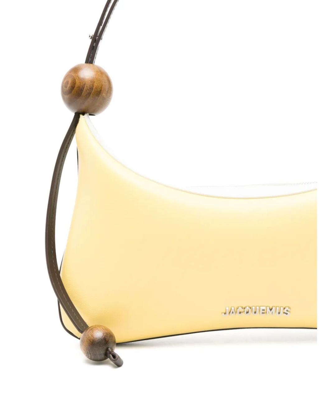 JACQUEMUS Желтая кожаная сумка через плечо, фото 5