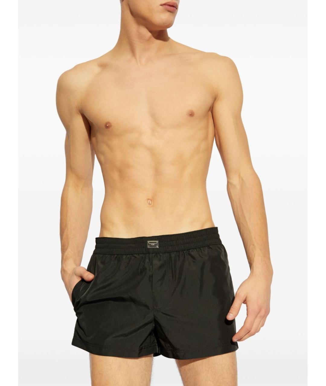 DOLCE&GABBANA Черные полиамидовые плавки, фото 2