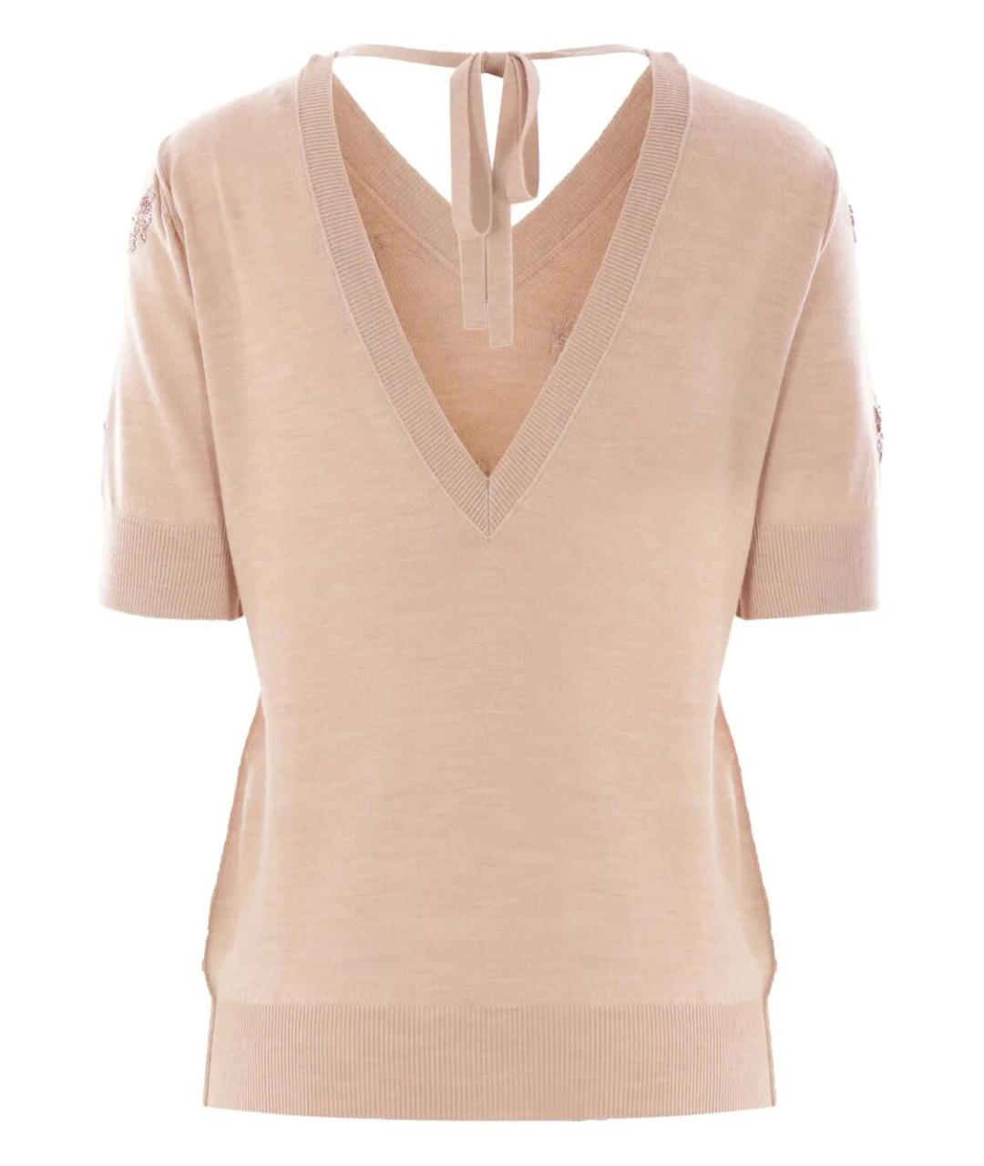 FENDI Розовый шерстяной джемпер / свитер, фото 2