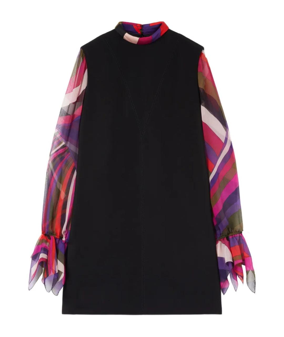 PUCCI Черное вискозное коктейльное платье, фото 1