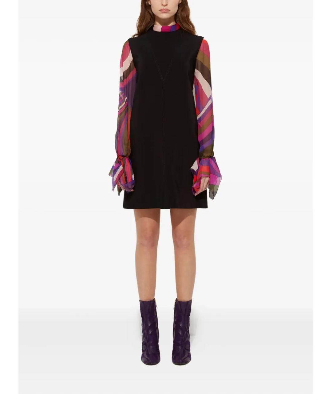 PUCCI Черное вискозное коктейльное платье, фото 2