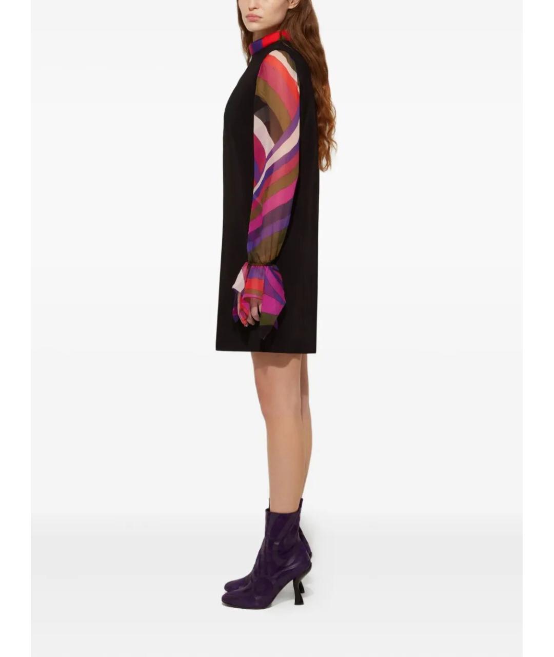 PUCCI Черное вискозное коктейльное платье, фото 3