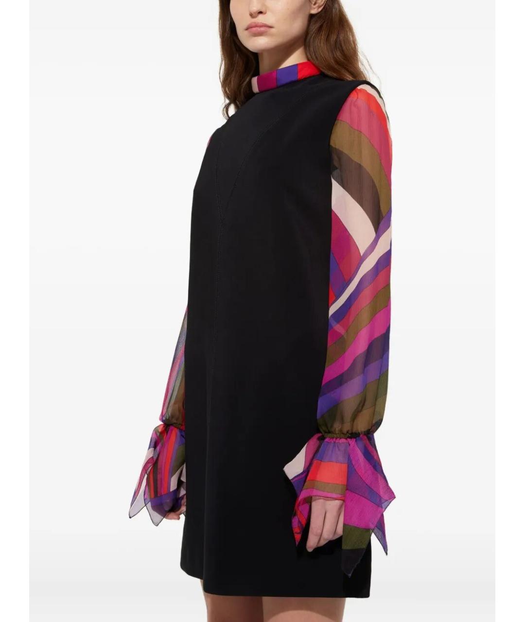 PUCCI Черное вискозное коктейльное платье, фото 5