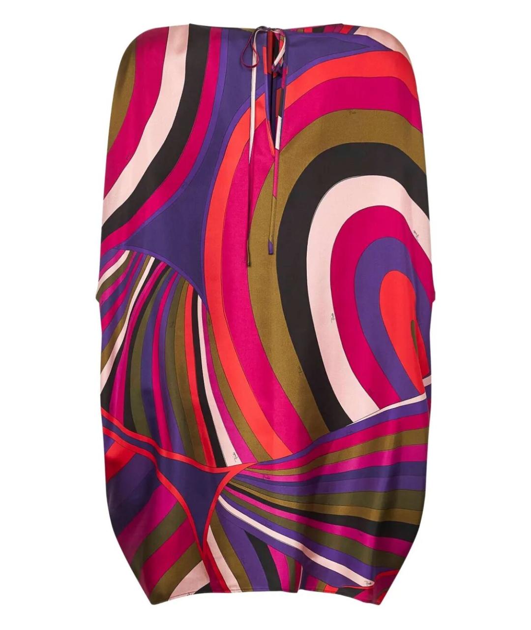 PUCCI Мульти шелковое коктейльное платье, фото 2