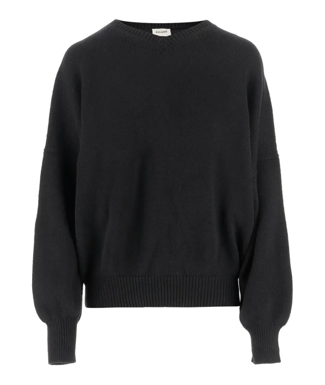 KHAITE Черный кашемировый джемпер / свитер, фото 1